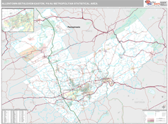 Allentown-Bethlehem-Easton Metro Area Digital Map Premium Style